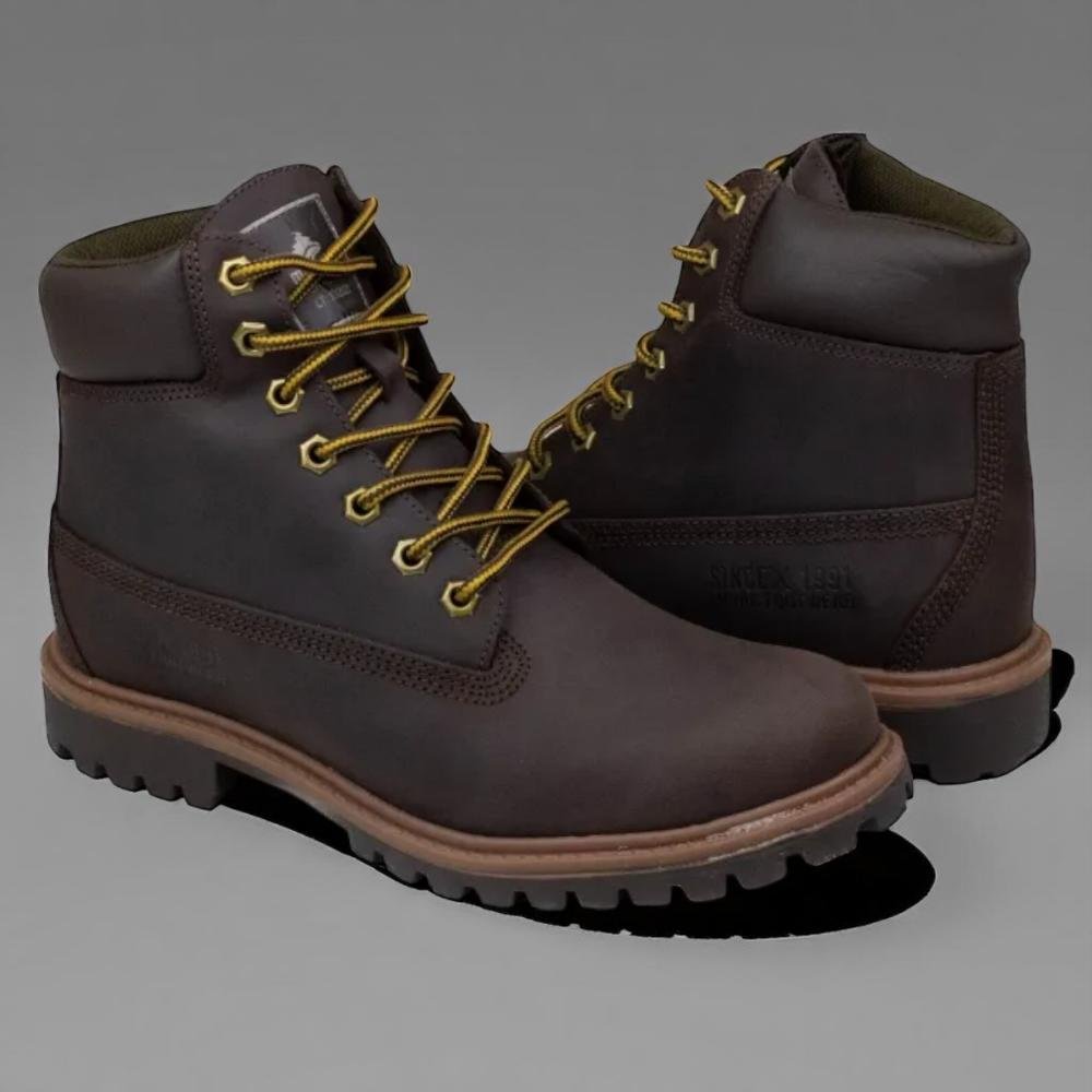 Bota Masculina Macboot Bronx Emborrachado Grafite Café 4