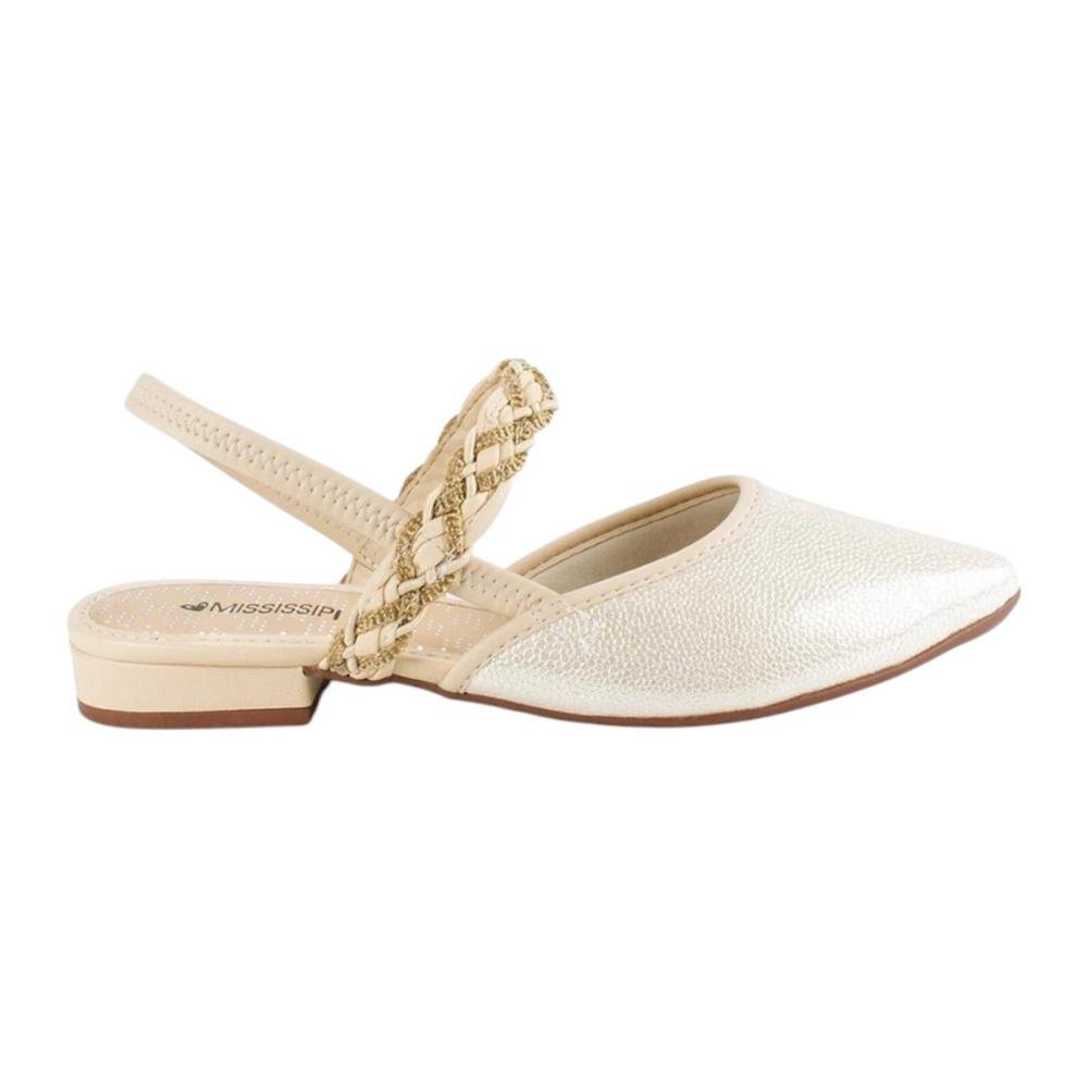 Sapatilha Feminino Mississipi Casual com Tira Decorativa Areia 1