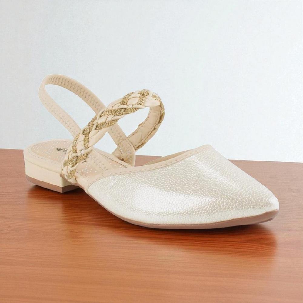 Sapatilha Feminino Mississipi Casual com Tira Decorativa Areia 2