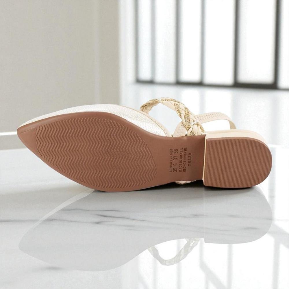 Sapatilha Feminino Mississipi Casual com Tira Decorativa Areia 3