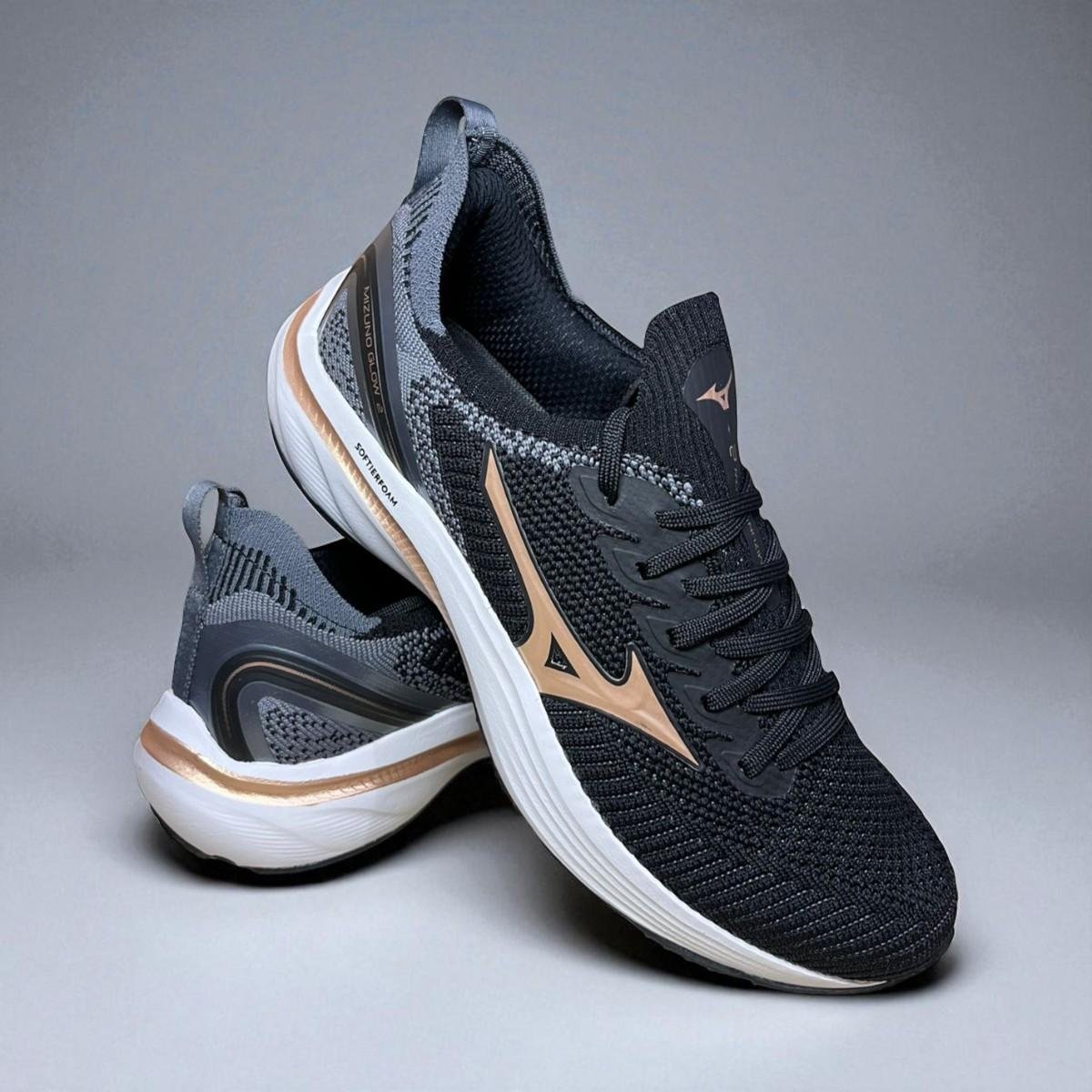 Tênis Mizuno Corrida Glow 2 Feminino - Preto Preto 4