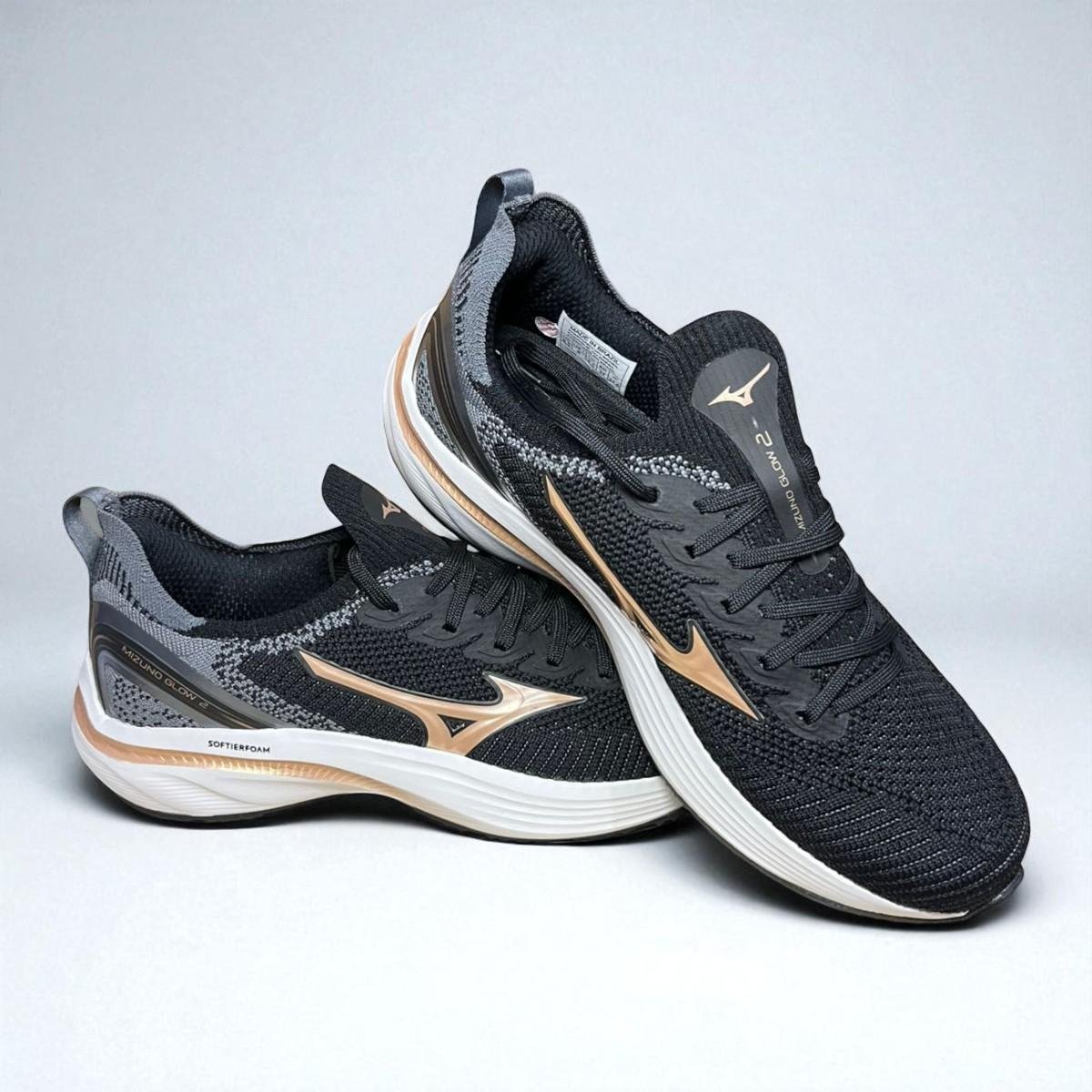 Tênis Mizuno Corrida Glow 2 Feminino - Preto Preto 5