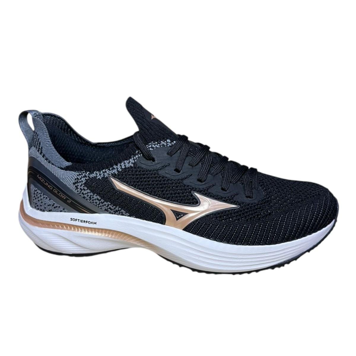 Tênis Mizuno Corrida Glow 2 Feminino - Preto Preto 1