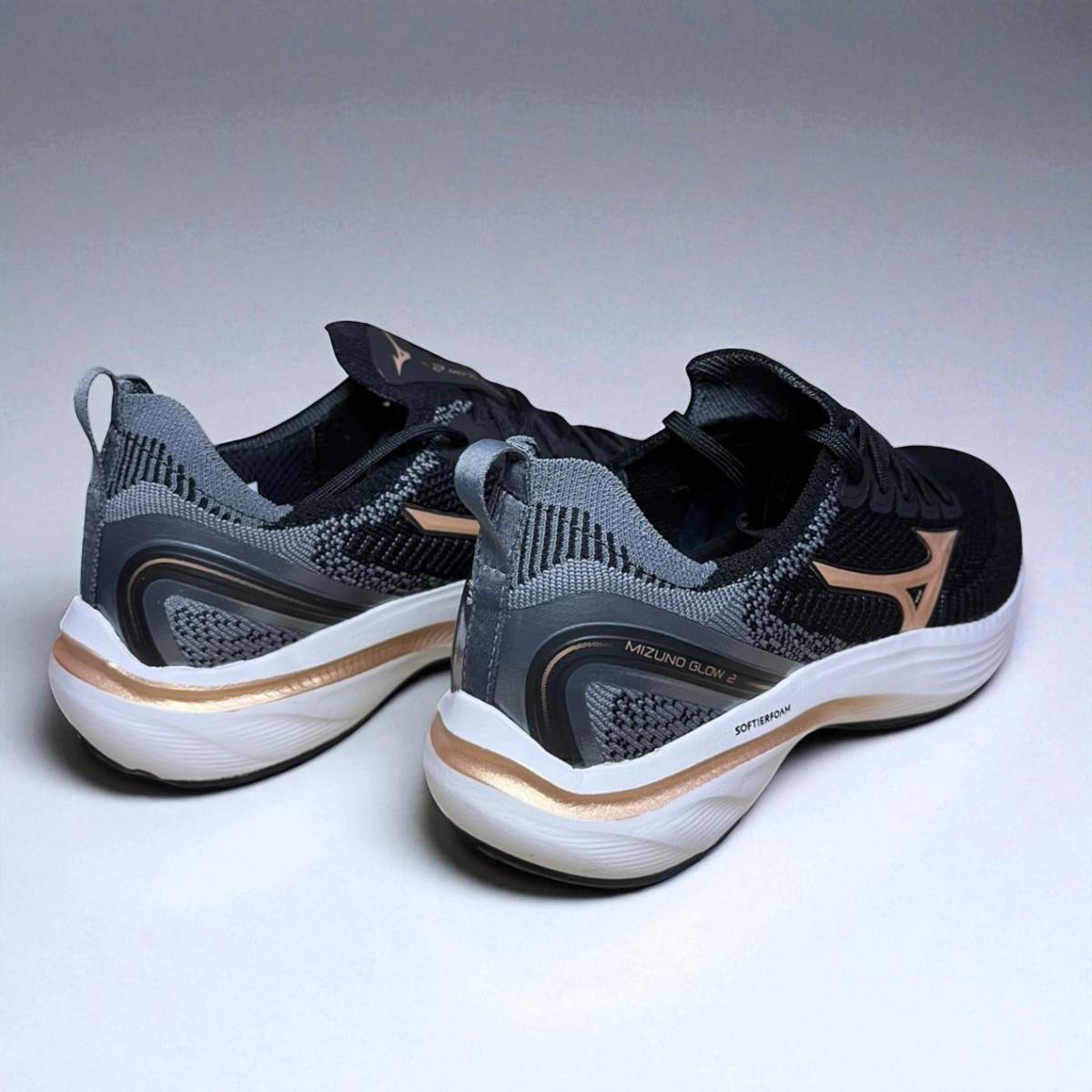 Tênis Mizuno Corrida Glow 2 Feminino - Preto Preto 3