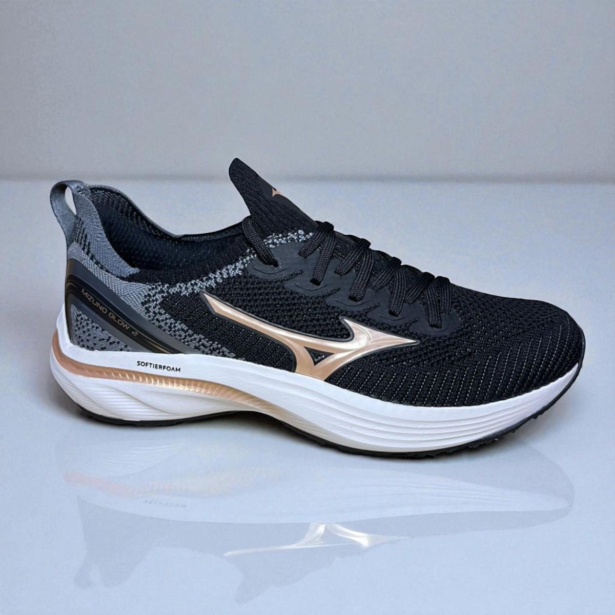 Tênis Mizuno Corrida Glow 2 Feminino - Preto Preto 6