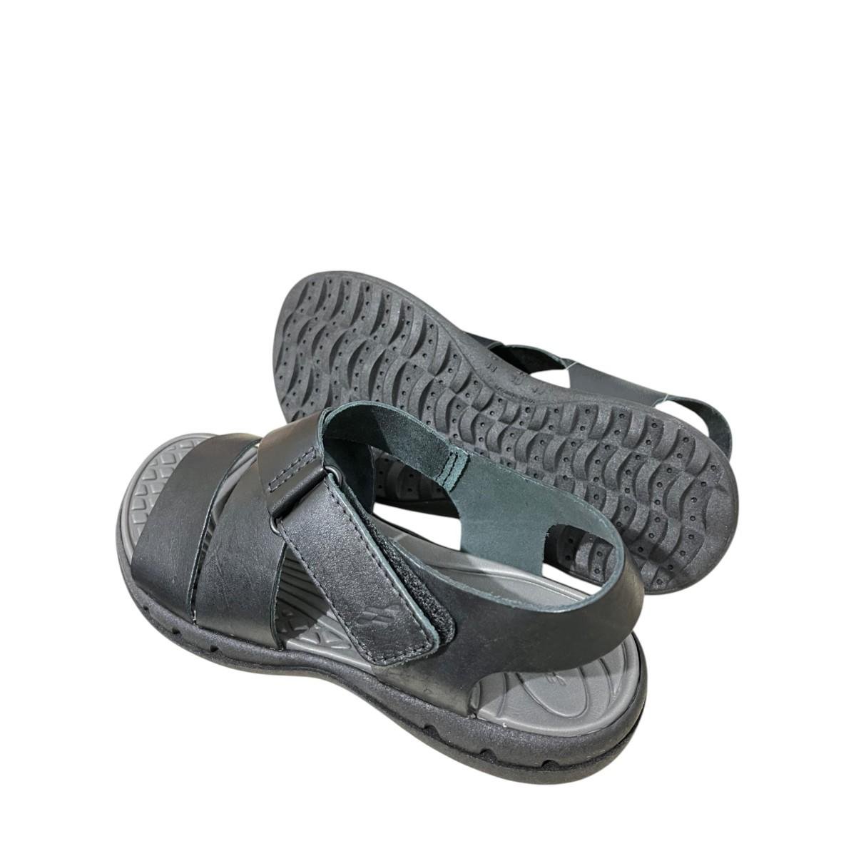 Sandalia tapua couro semi cromo masculino casual Preto 2