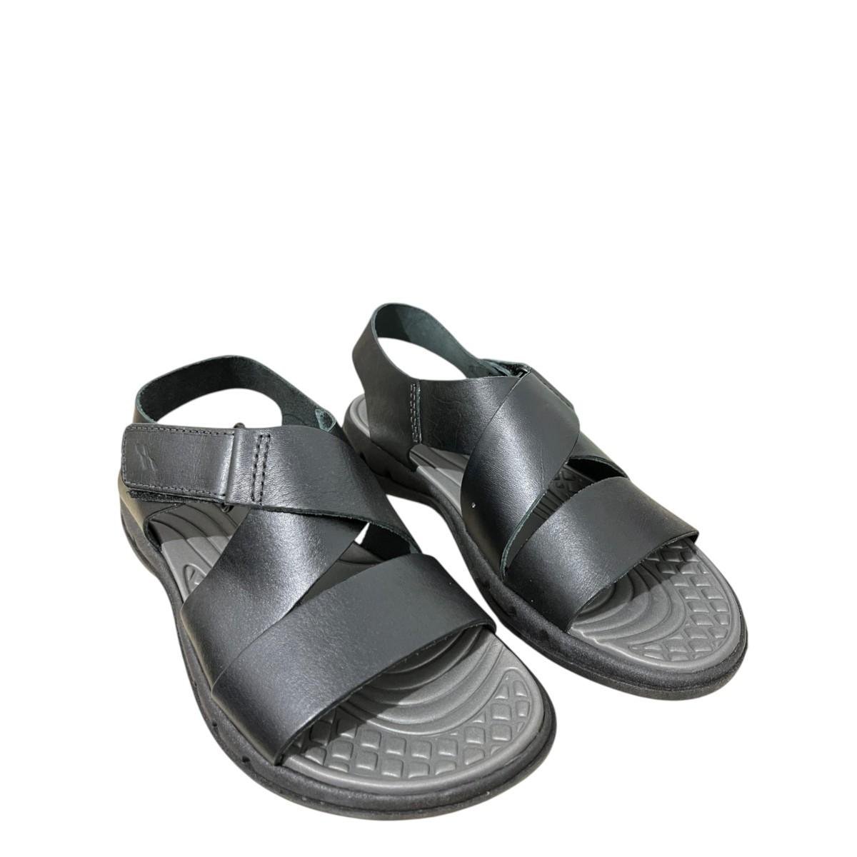Sandalia tapua couro semi cromo masculino casual Preto 3