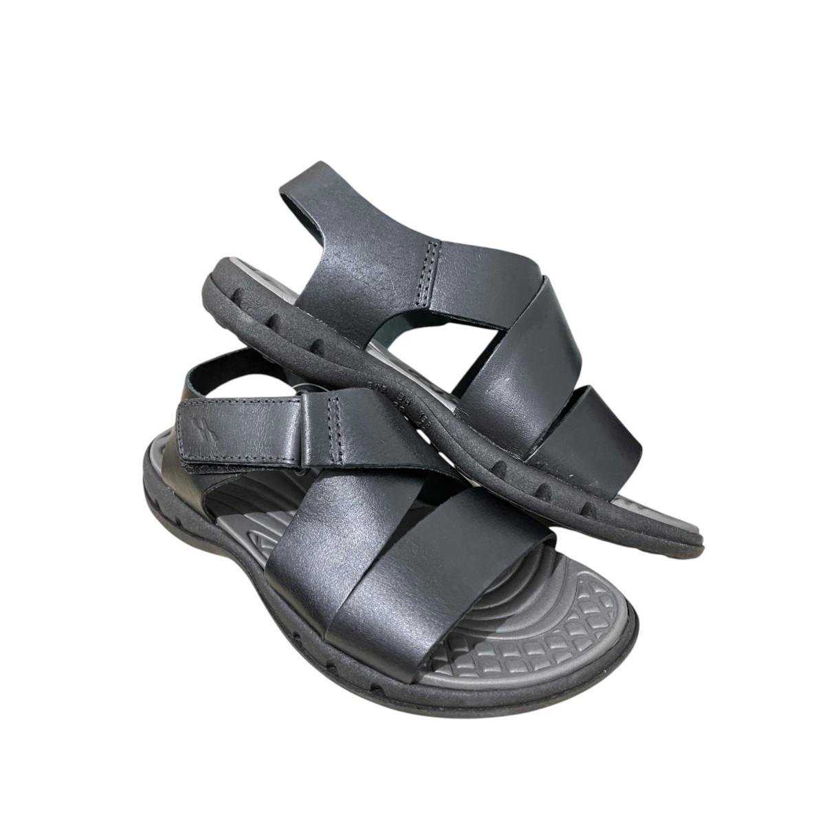 Sandalia tapua couro semi cromo masculino casual Preto 4