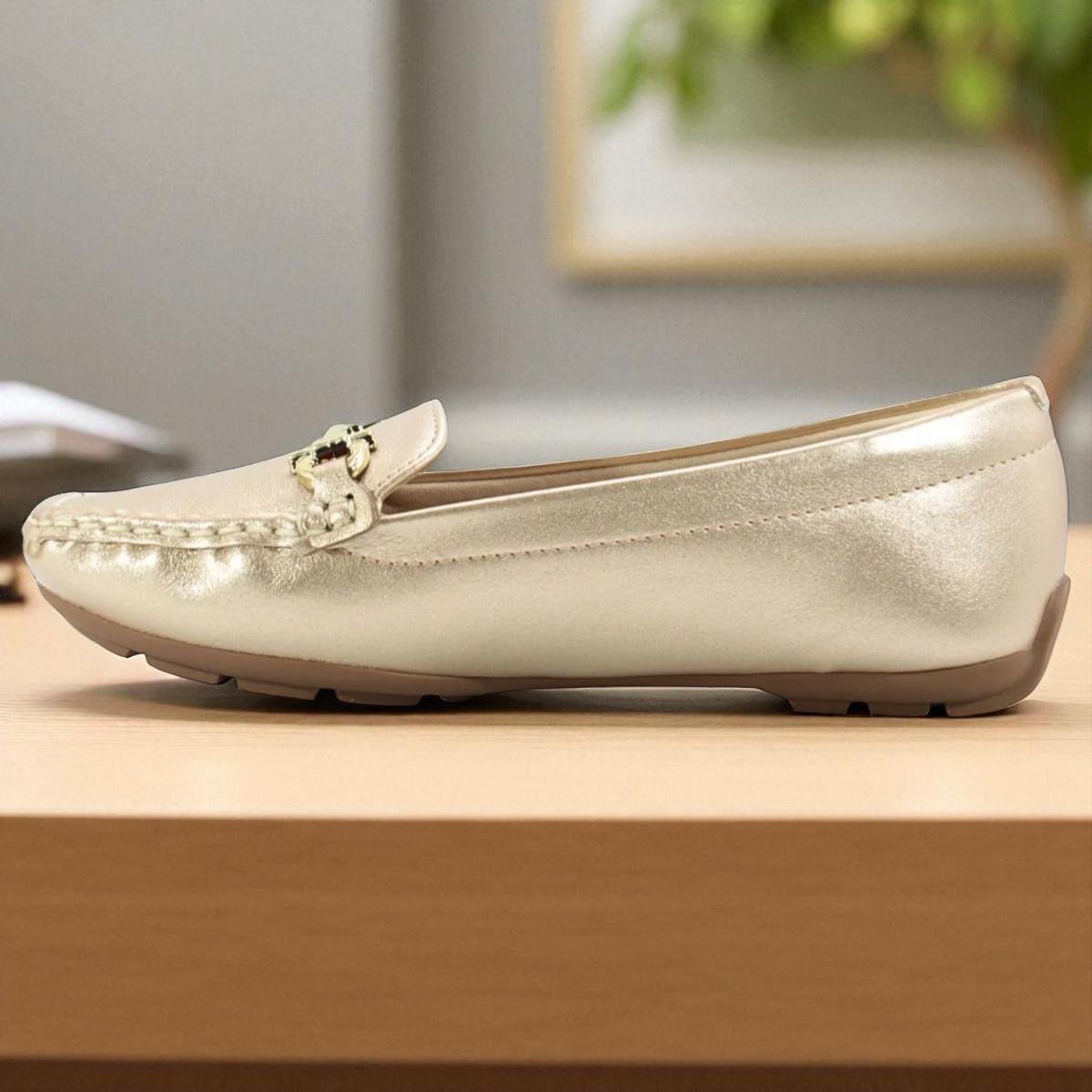 Sapato Feminino Modare Metalizado London Dourado 2