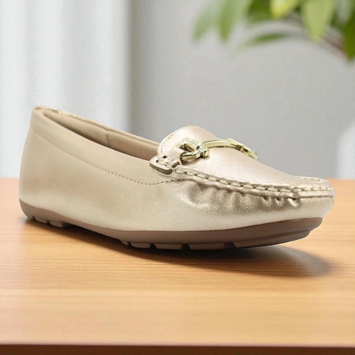 Sapato Feminino Modare Metalizado London Dourado 3