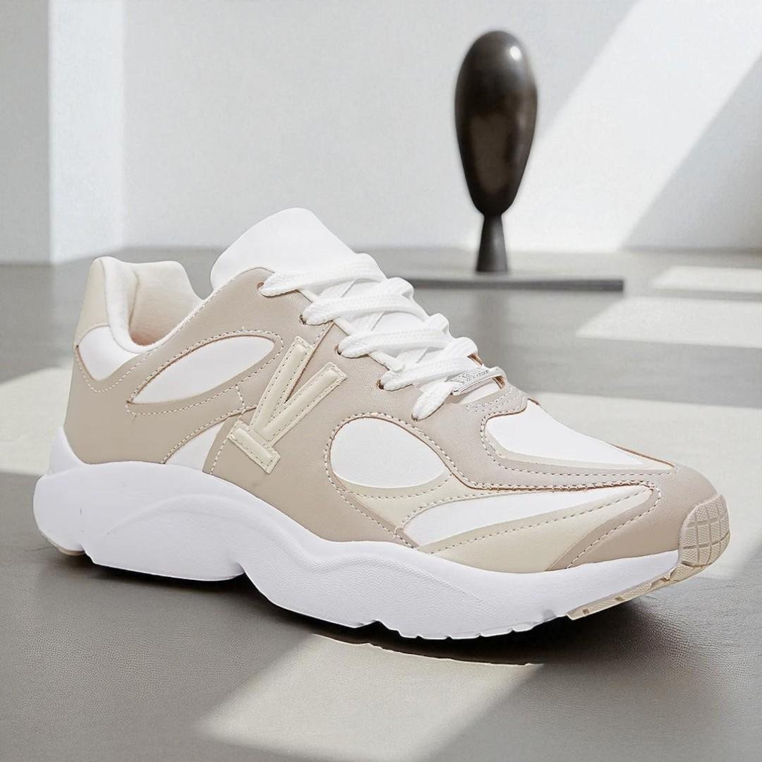 Tênis vizzano pelica feminino branco-cinza-off Branco/Bege 2