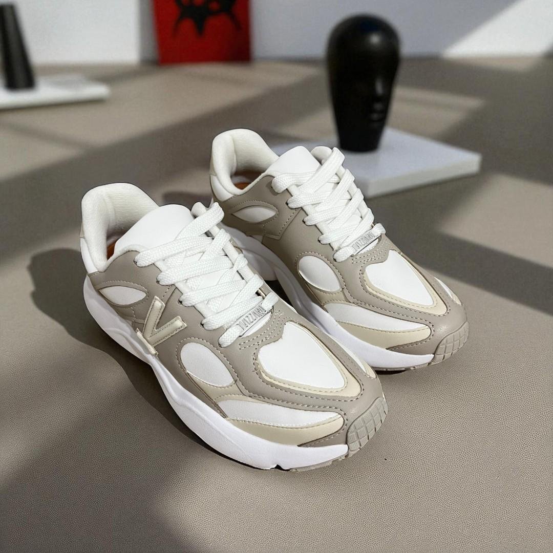 Tênis vizzano pelica feminino branco-cinza-off Branco/Bege 5