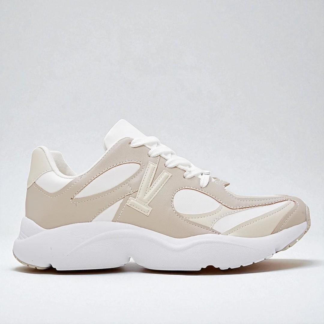 Tênis vizzano pelica feminino branco-cinza-off Branco/Bege 6