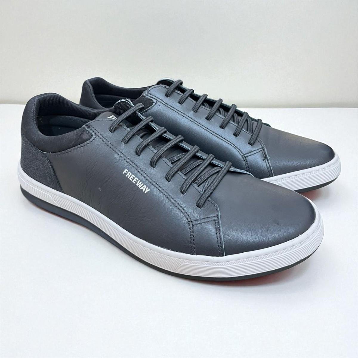 Sapatênis Masculino Freeway Link04 Couro Preto Preto 2