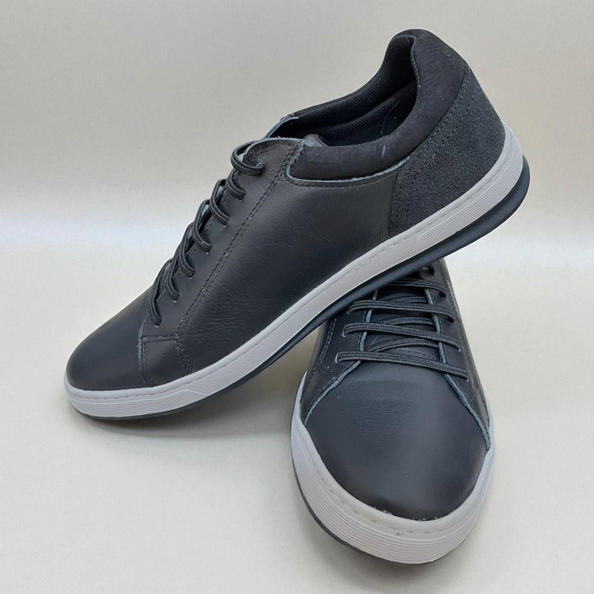 Sapatênis Masculino Freeway Link04 Couro Preto Preto 6