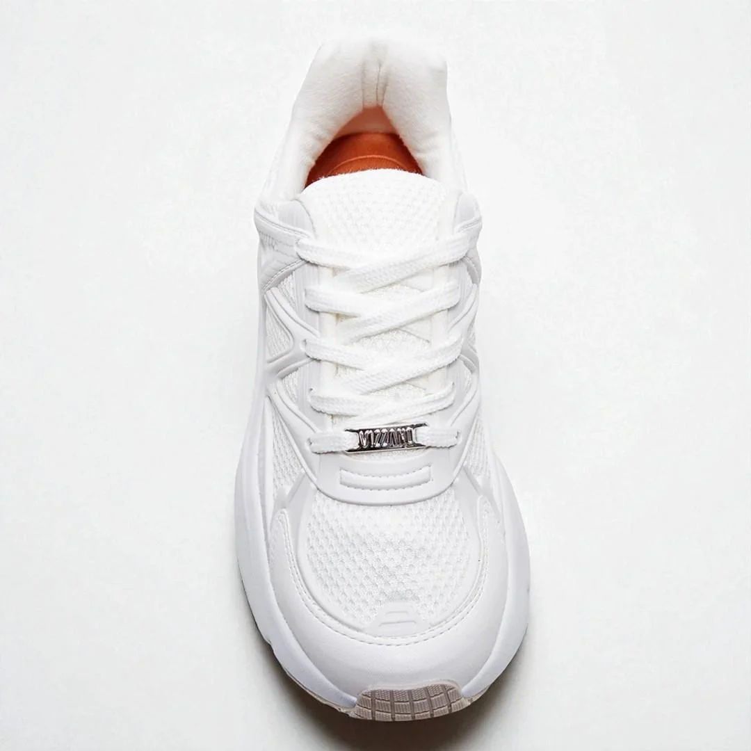 Tênis vizzano feminino leve esportivo e casual Branco/Prata 4