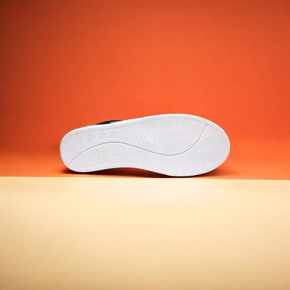 Tenis via marte feminino nobuck napa urbano Preto/Branco 5