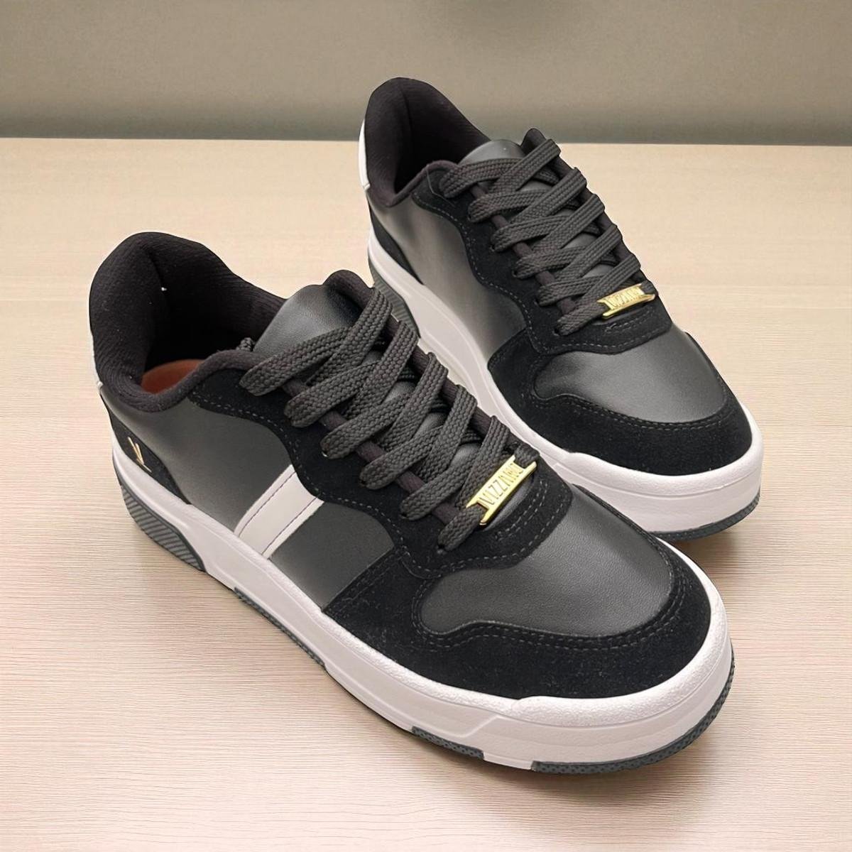 Tênis Feminino Vizzano Pelica Camurça Preto/Branco 5