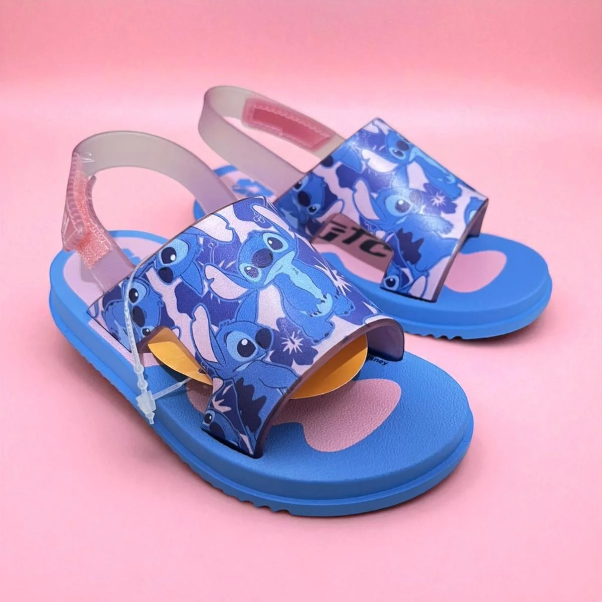 Sandália Infantil Rosa Stitch Hora do Lanche Grendene Kids Azul/Rosa 4