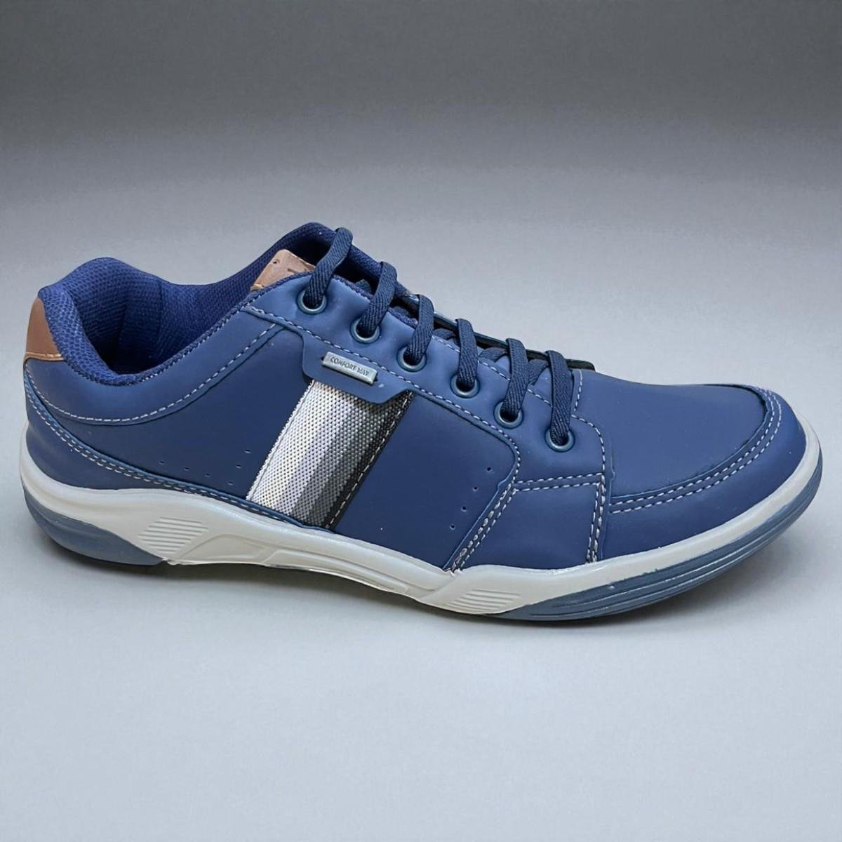 Sapatênis Masculino Confort Way Preto Marinho 3