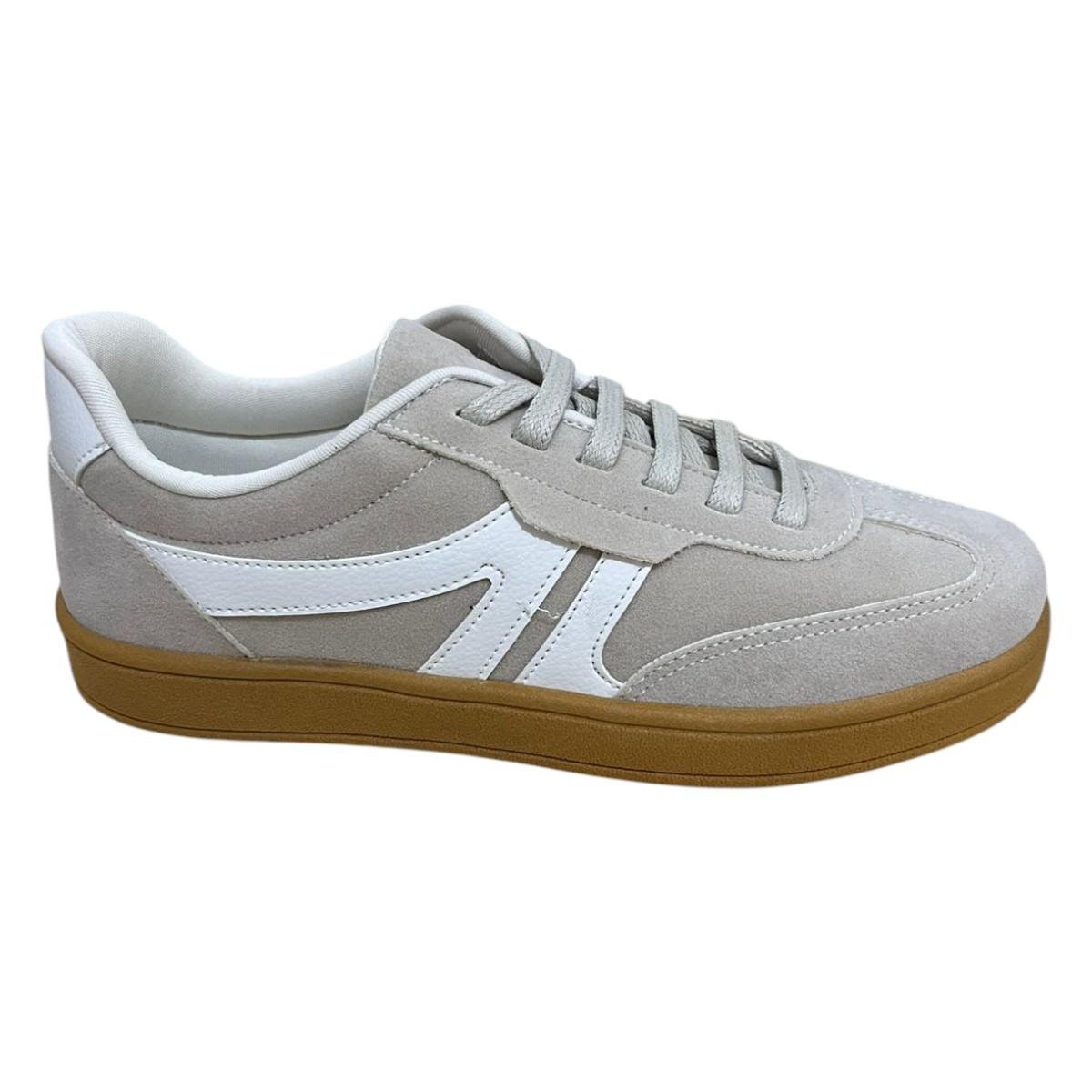 Tenis Feminino Maxi Mundial Preto Nobuck Cinza/Branco 1