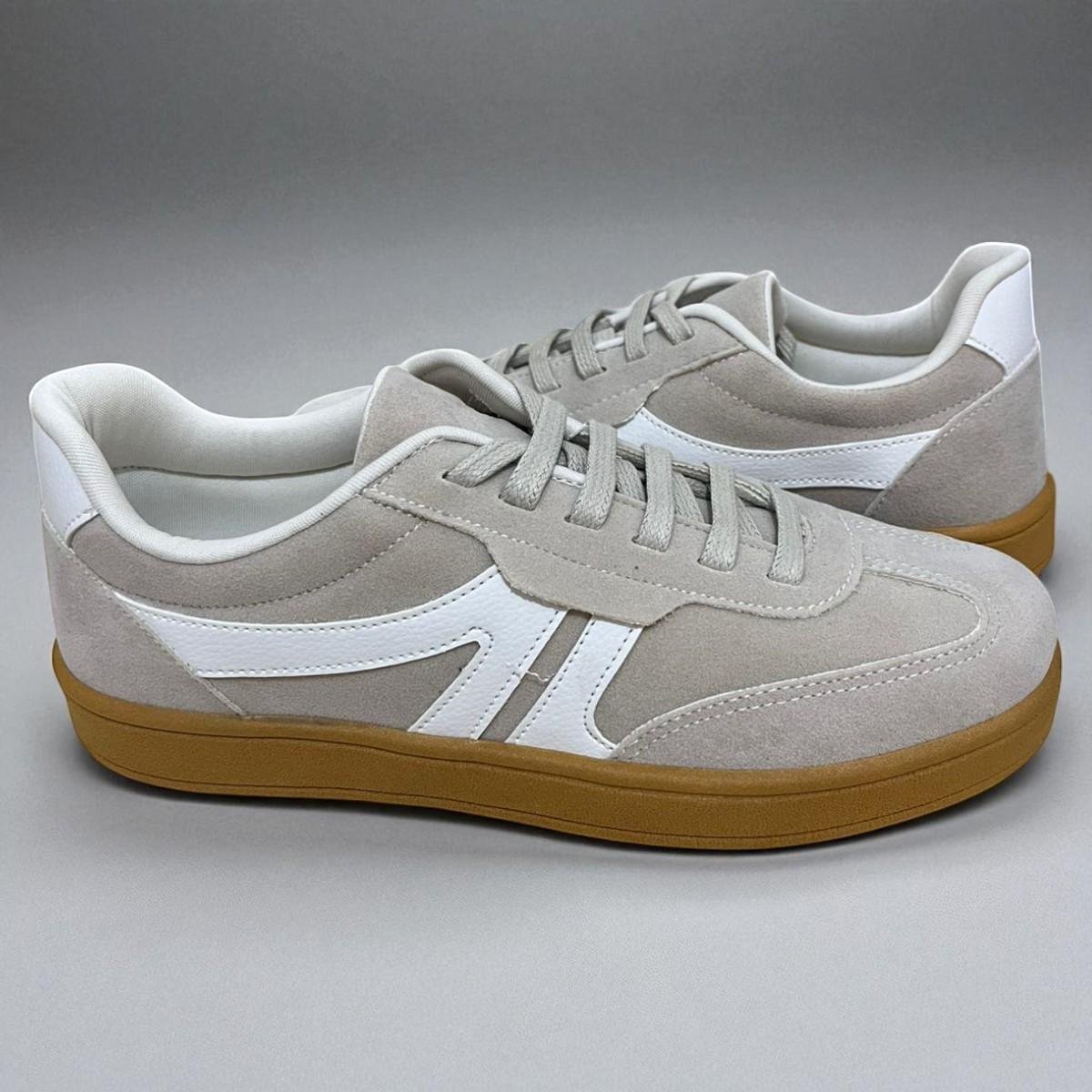 Tenis Feminino Maxi Mundial Preto Nobuck Cinza/Branco 3