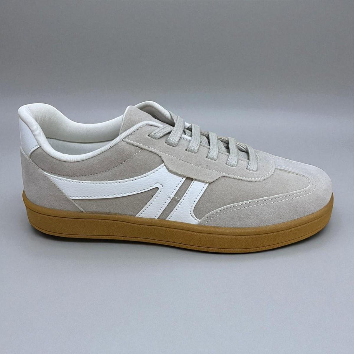 Tenis Feminino Maxi Mundial Preto Nobuck Cinza/Branco 4