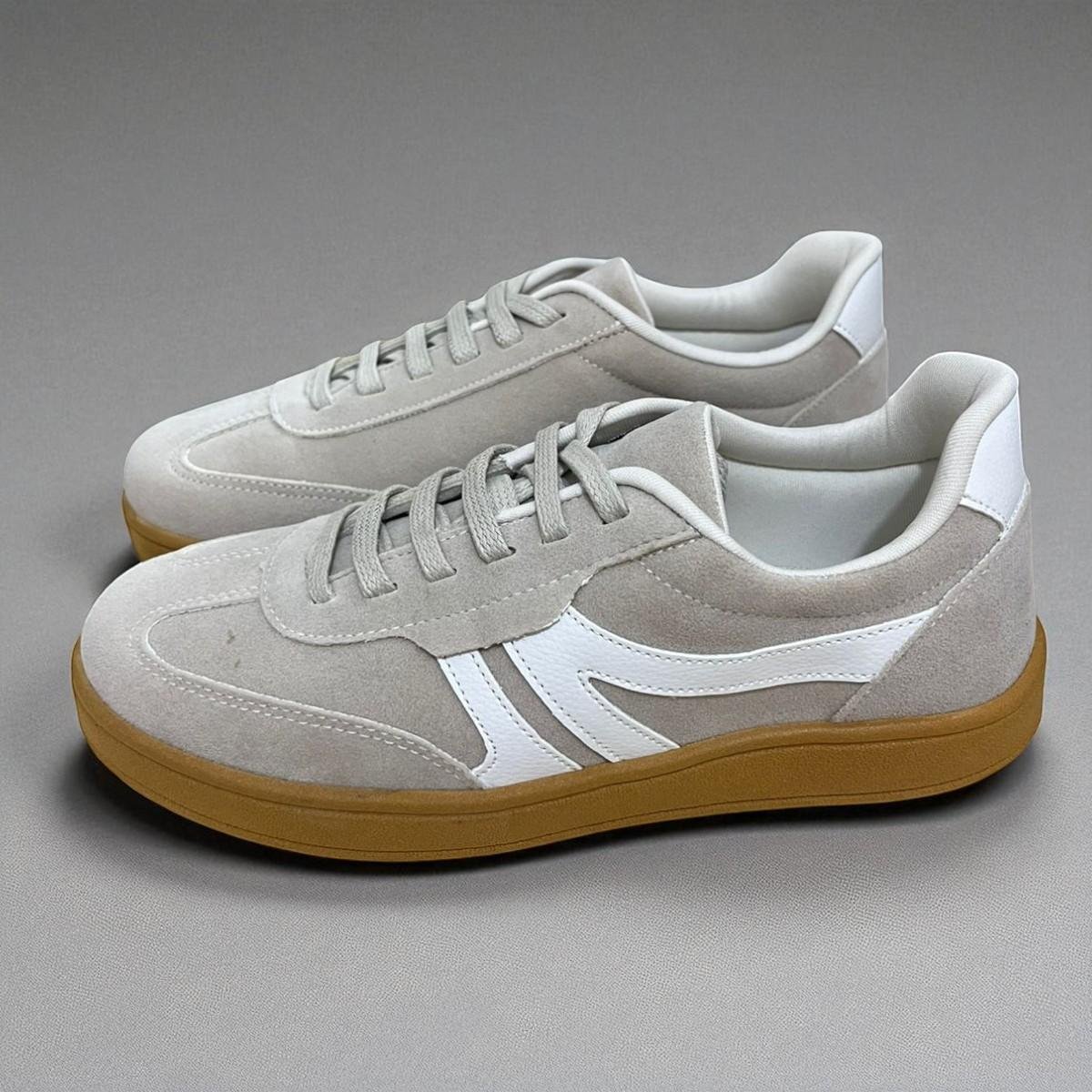 Tenis Feminino Maxi Mundial Preto Nobuck Cinza/Branco 5