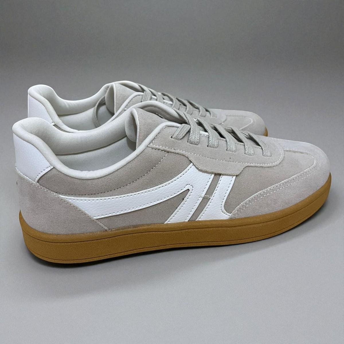 Tenis Feminino Maxi Mundial Preto Nobuck Cinza/Branco 6