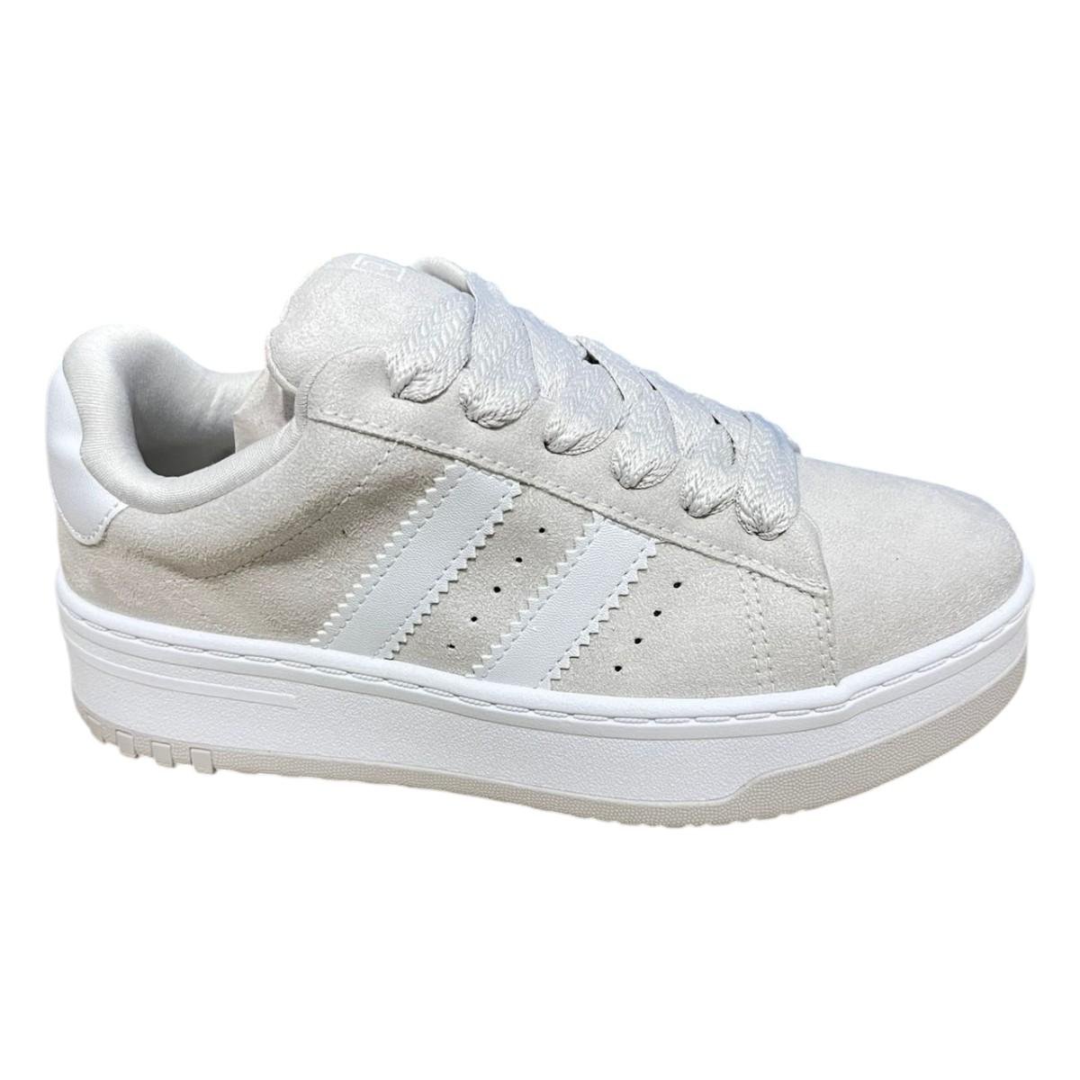 Tenis Feminino Casual Ramarim Gelo Camurça