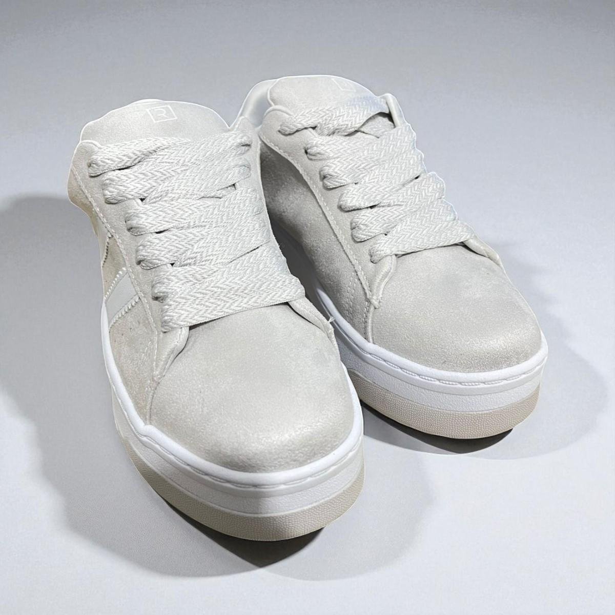 Tenis Feminino Casual Ramarim Gelo Camurça Branco 3