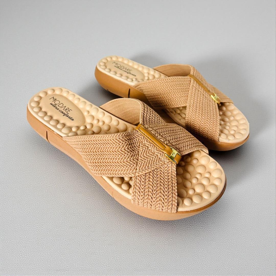 Tamanco Feminino Ortopédico Modare Ultraconfort Nude 3