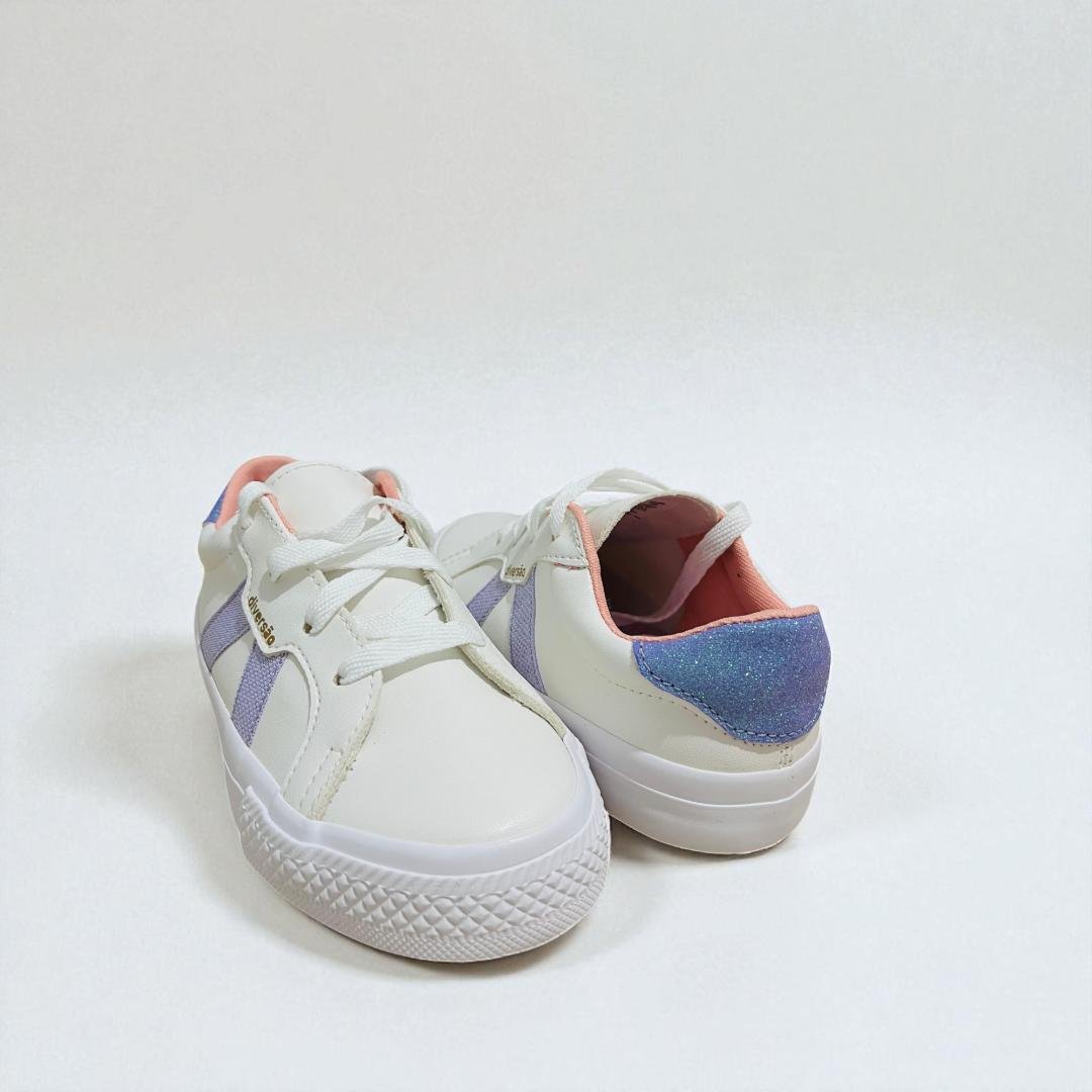 Tênis Diversão Mini Saulo DI2288 Casual Branco/Lilás 3