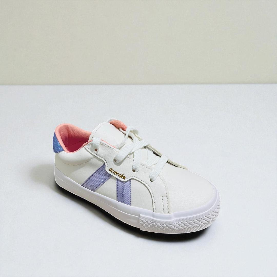 Tênis Diversão Mini Saulo DI2288 Casual Branco/Lilás 5