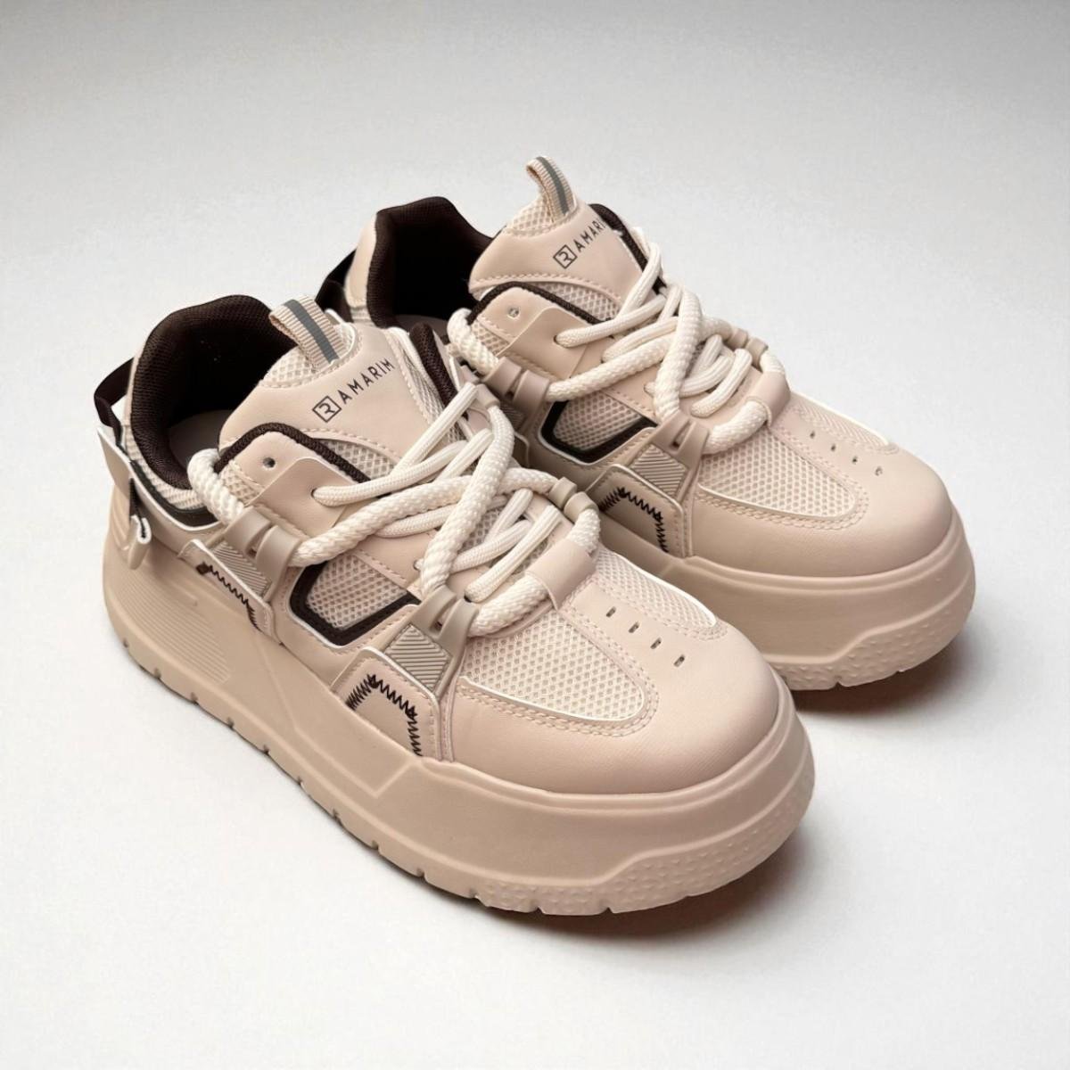 Tenis Feminino Ramarim Chunky Venice Cacharrel Creme 4