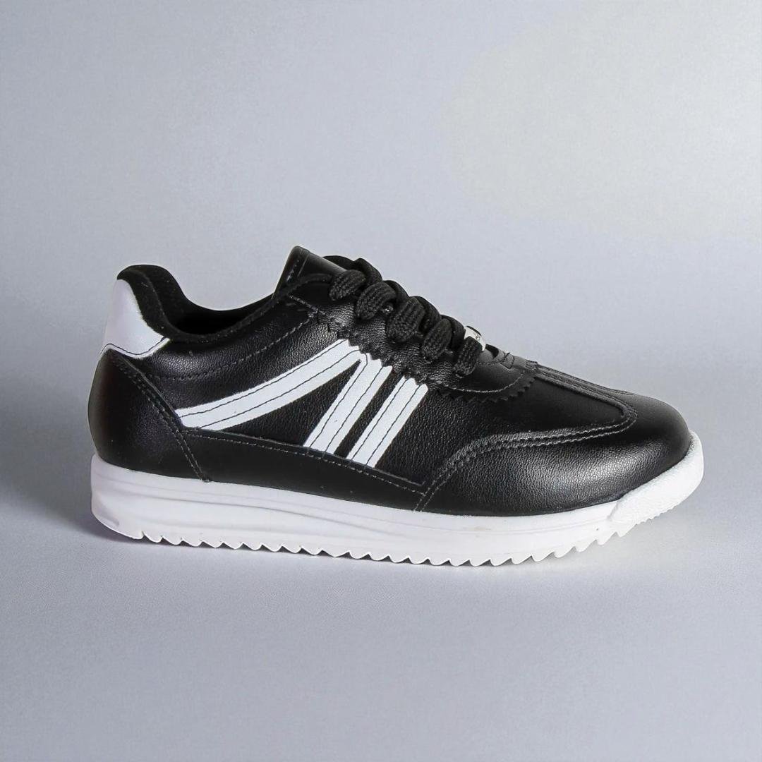 Tênis molekinha napa turim preto-branco meninas Preto/Branco 5