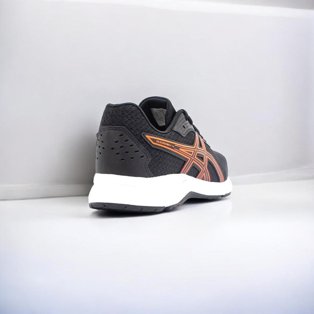 Tênis Asics Raiden 4 Masculino Corrida - Caminhada Preto/Laranja 4