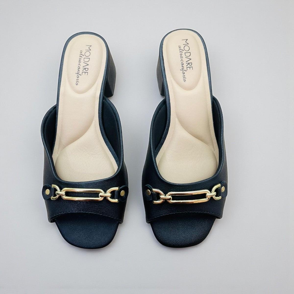 Tamanco Modare Ultraconforto Ortopédico Fascite Plantar Esporão Preto 2