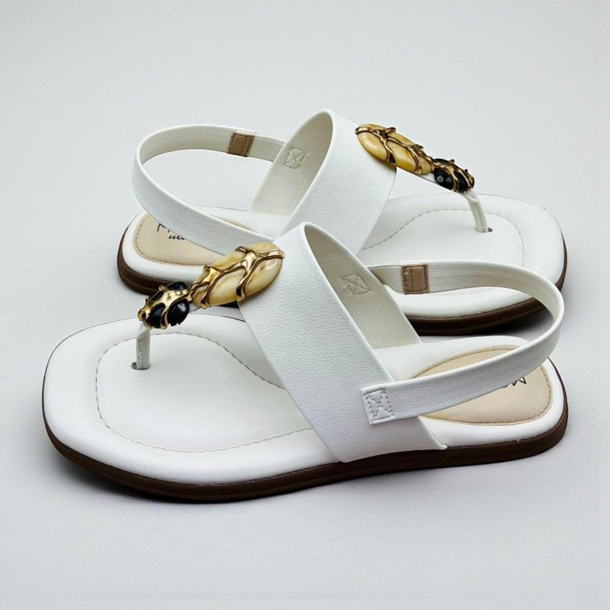 Sandália Rasteira Feminino Modare Ultraconforto Branco 4