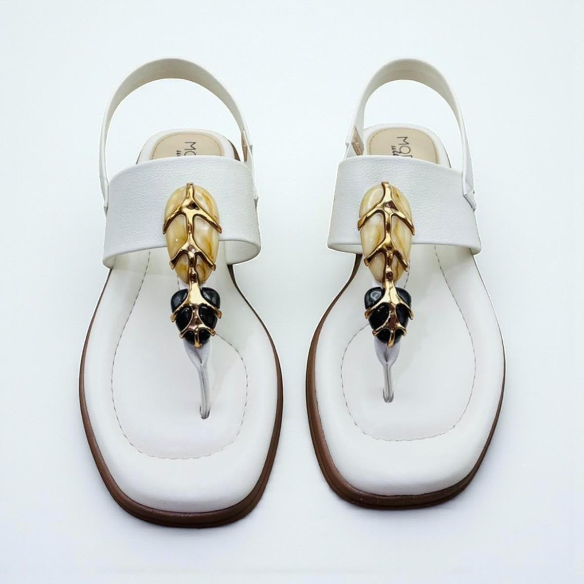 Sandália Rasteira Feminino Modare Ultraconforto Branco 5