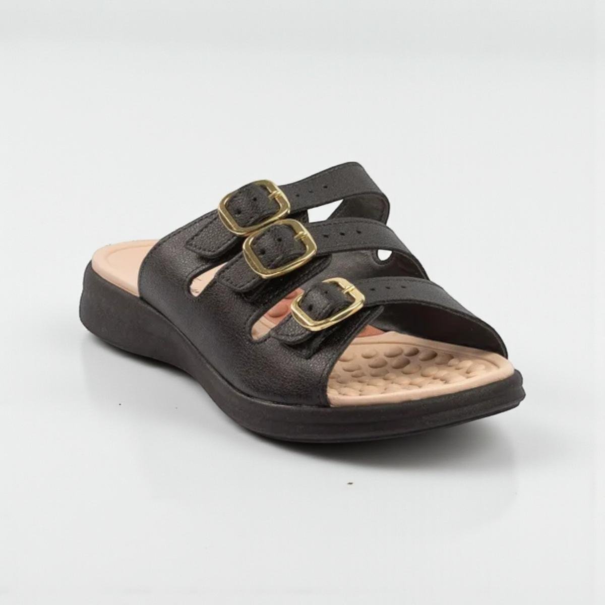 Tamanco Modare Feminino Conforto Ajustável Preto 3