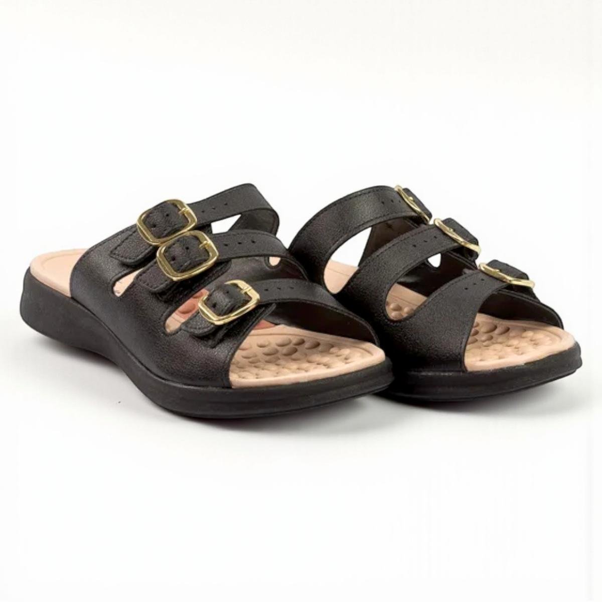 Tamanco Modare Feminino Conforto Ajustável Preto 4