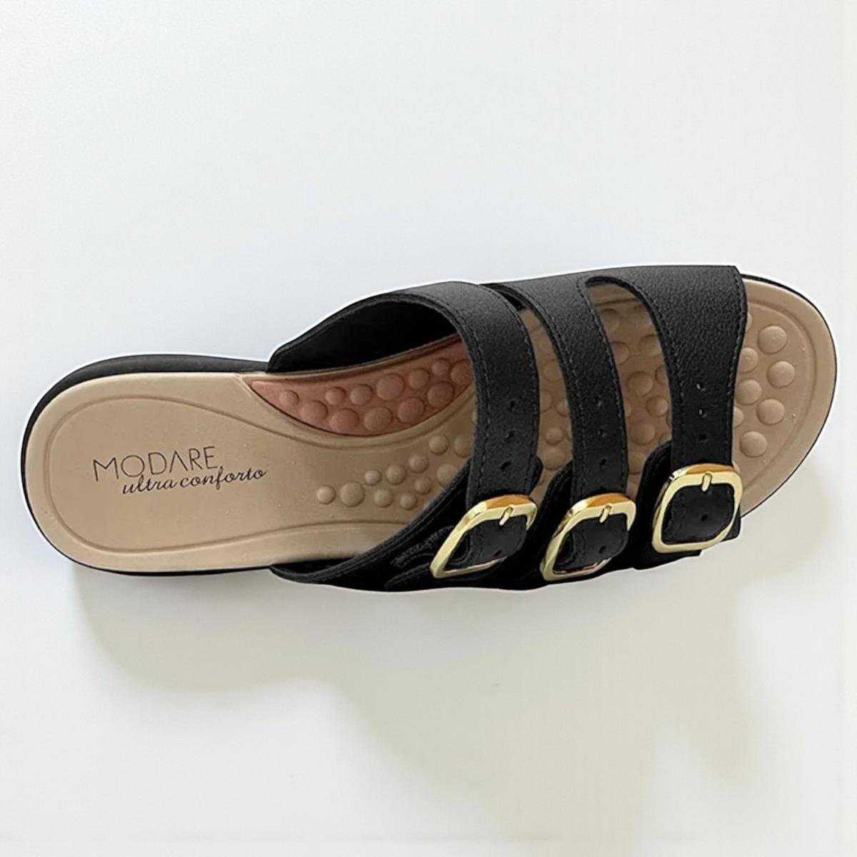 Tamanco Modare Feminino Conforto Ajustável Preto 6