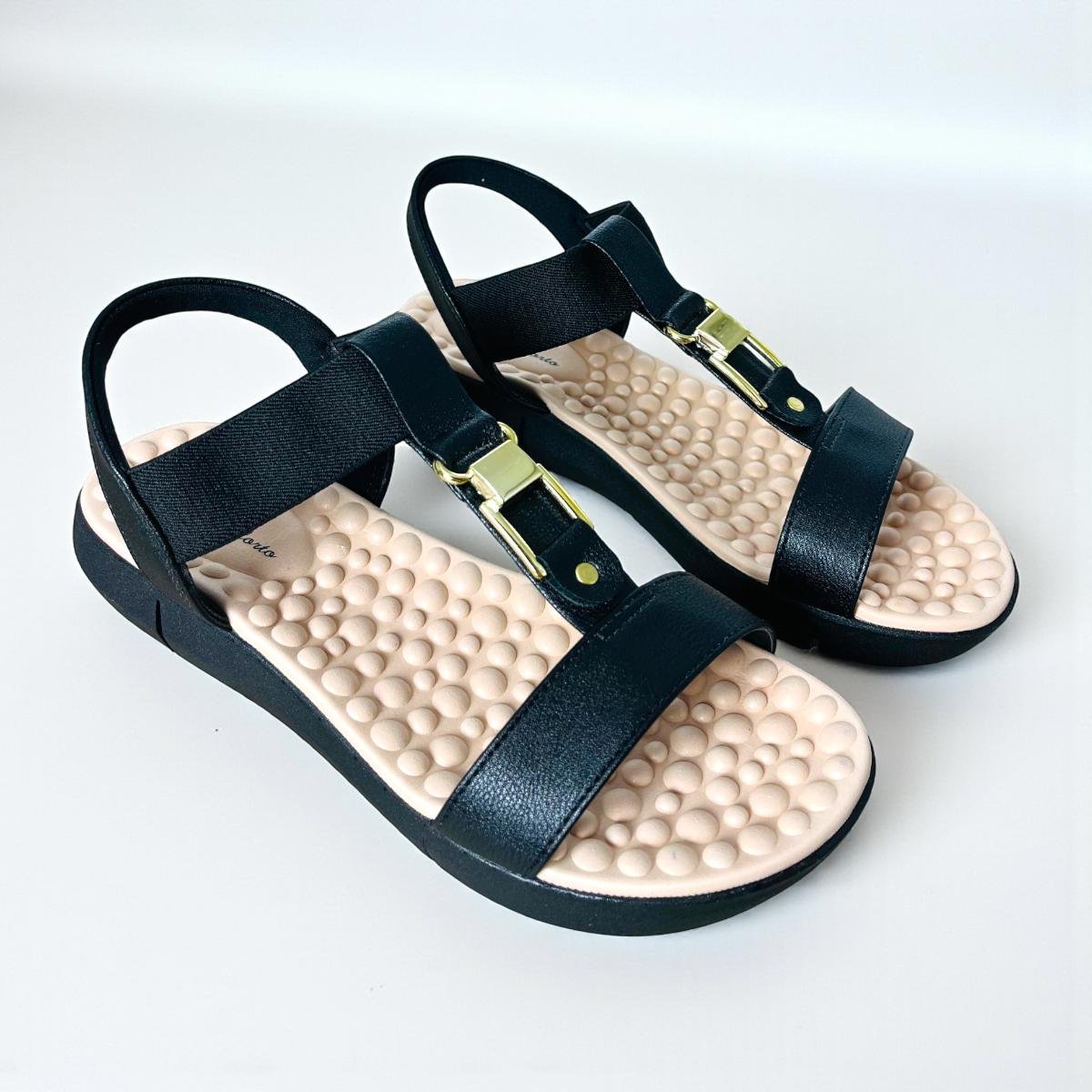Sandália Modare Feminino Elastano Estilo e Conforto Preto 3