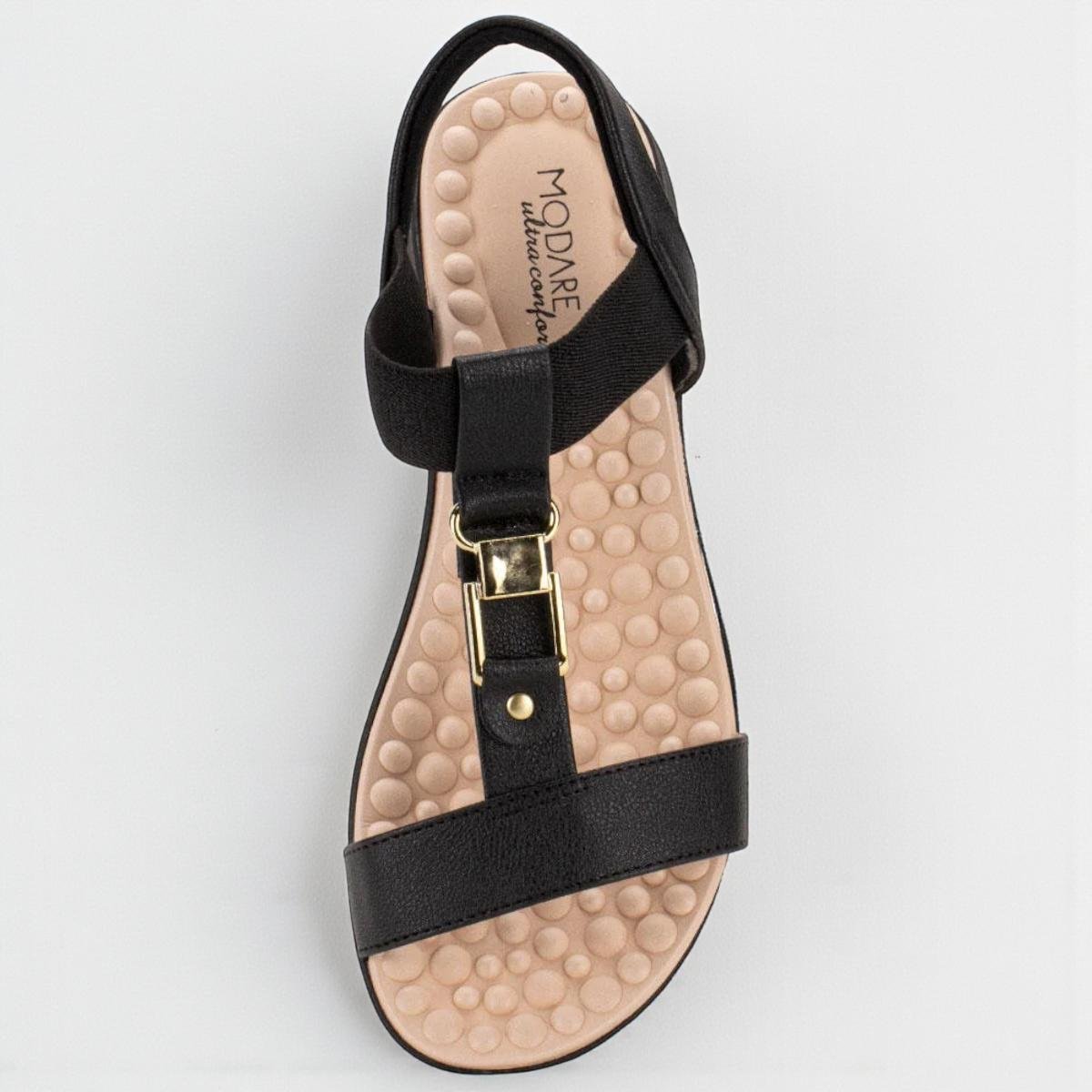 Sandália Modare Feminino Elastano Estilo e Conforto Preto 6
