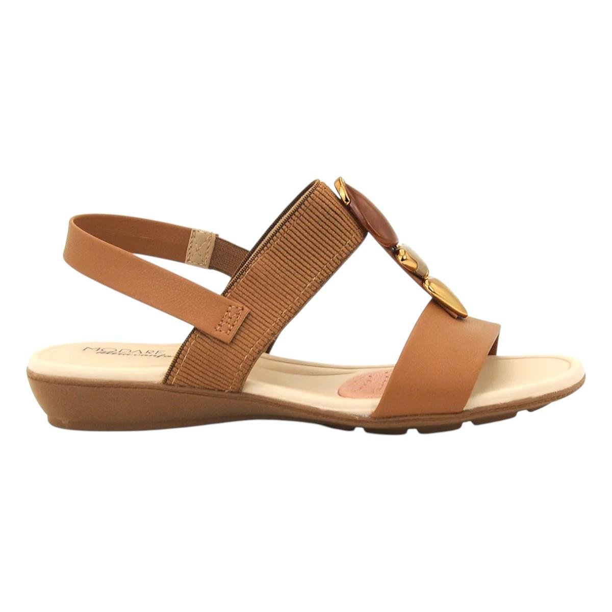 Sandália Modare Pedraria Tira Elástica Calce Fácil