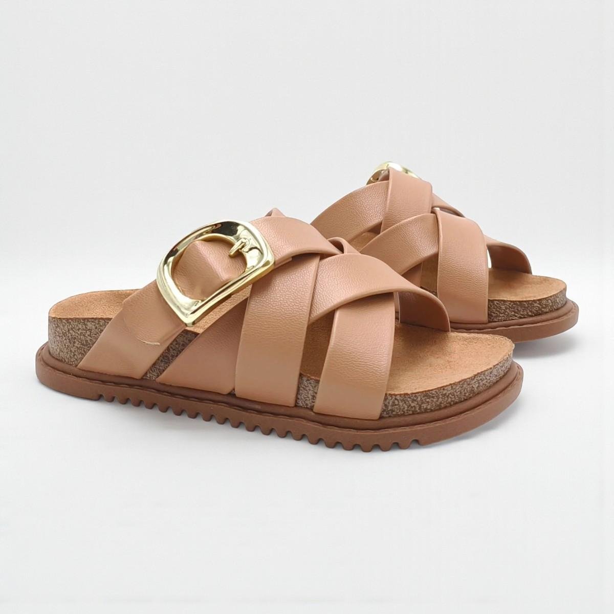 Tamanco Infantil Papete Napa Molekinha Nude 4