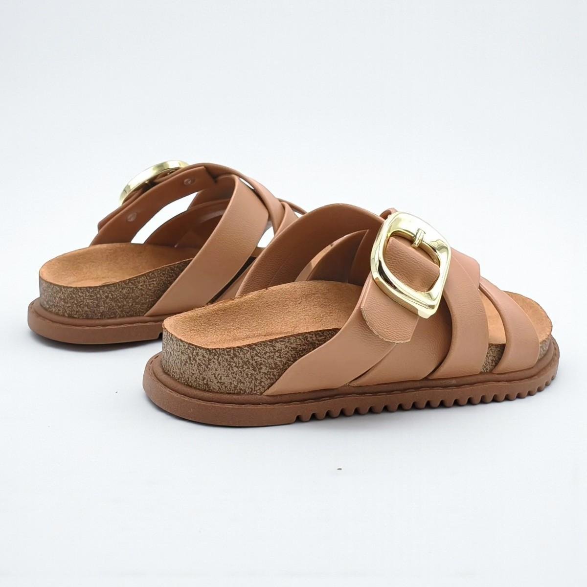 Tamanco Infantil Papete Napa Molekinha Nude 5