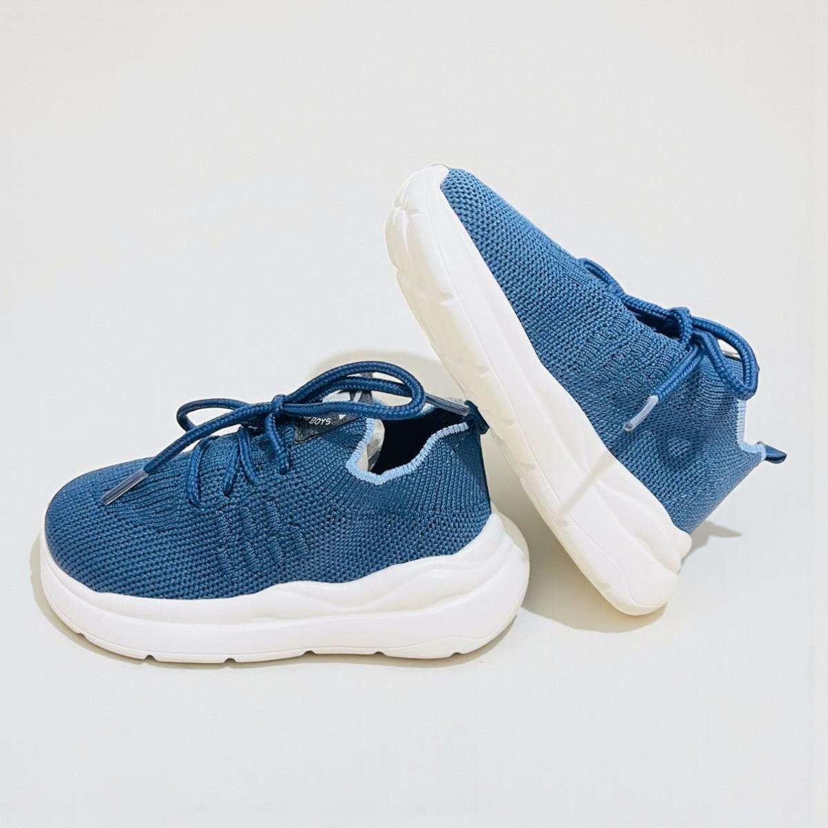 Tenis Molekinho Menino Gaspea Knit Calce fácil Azul 6