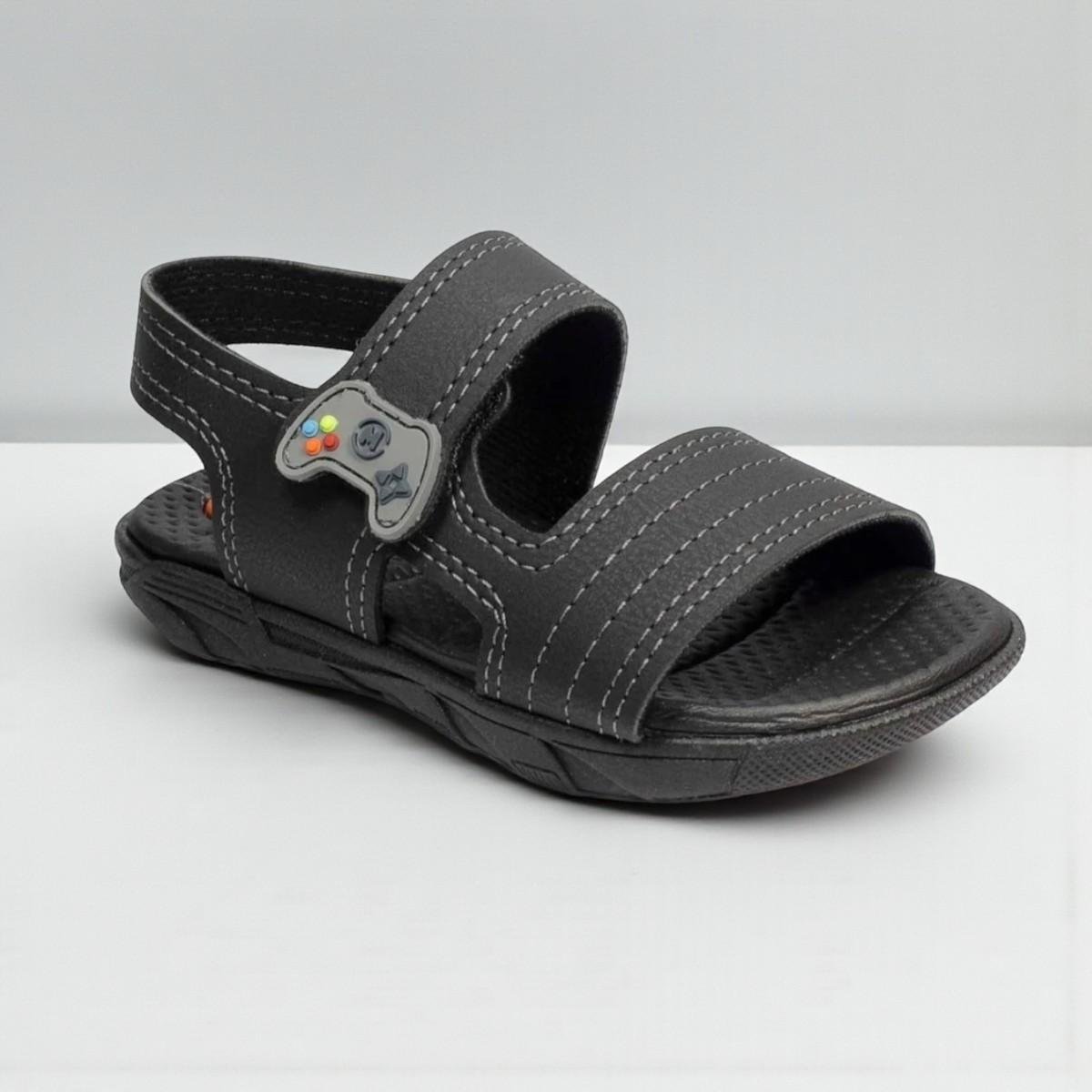Sandália Infantil Molekinho Menino Game Preto Preto 2